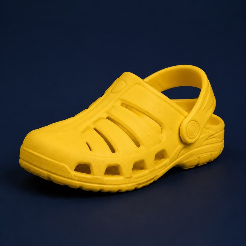 Sandal Washable, One-piece moulded, rinses clean.