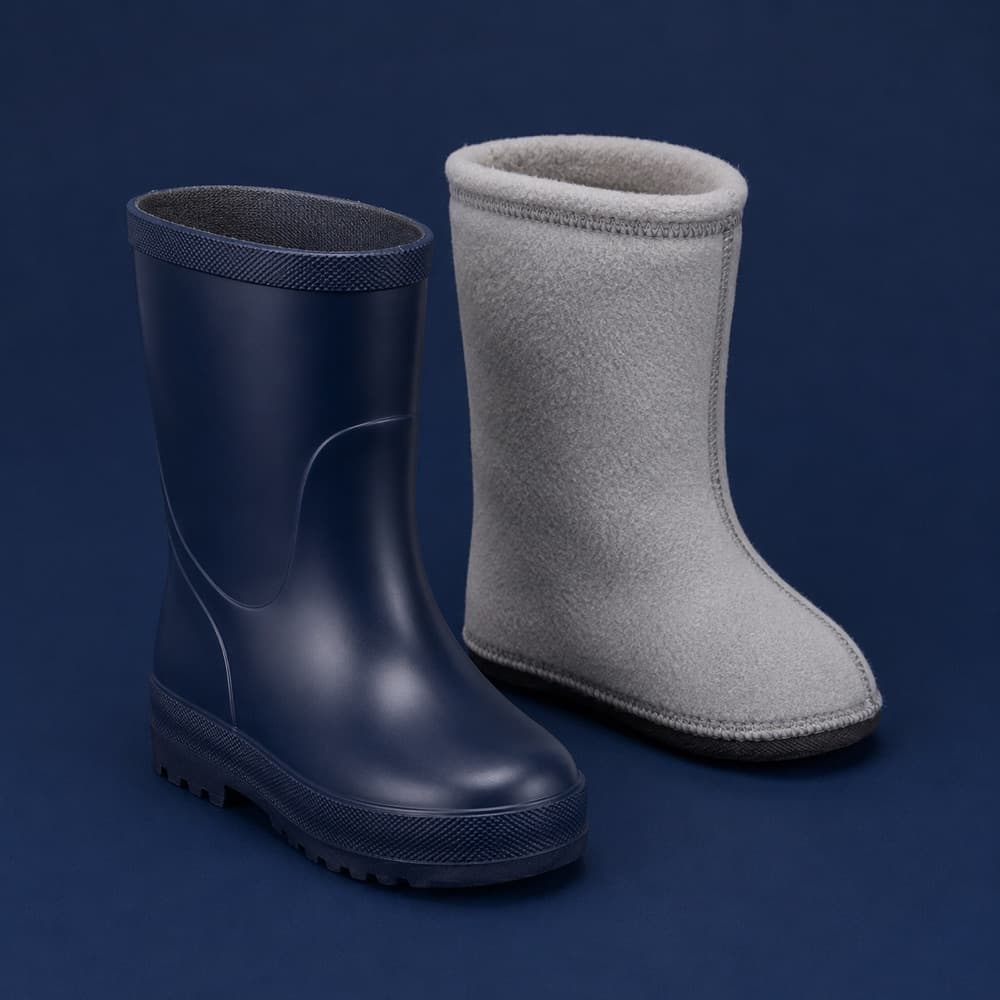 Rain Boot Lined, Removable fleece liner, washable at 30 °C.